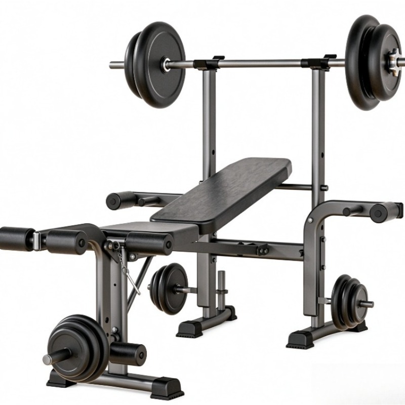 All In One Gym Home Equipment - مقعد تمارين متعدد الوظائف قابل للطي،