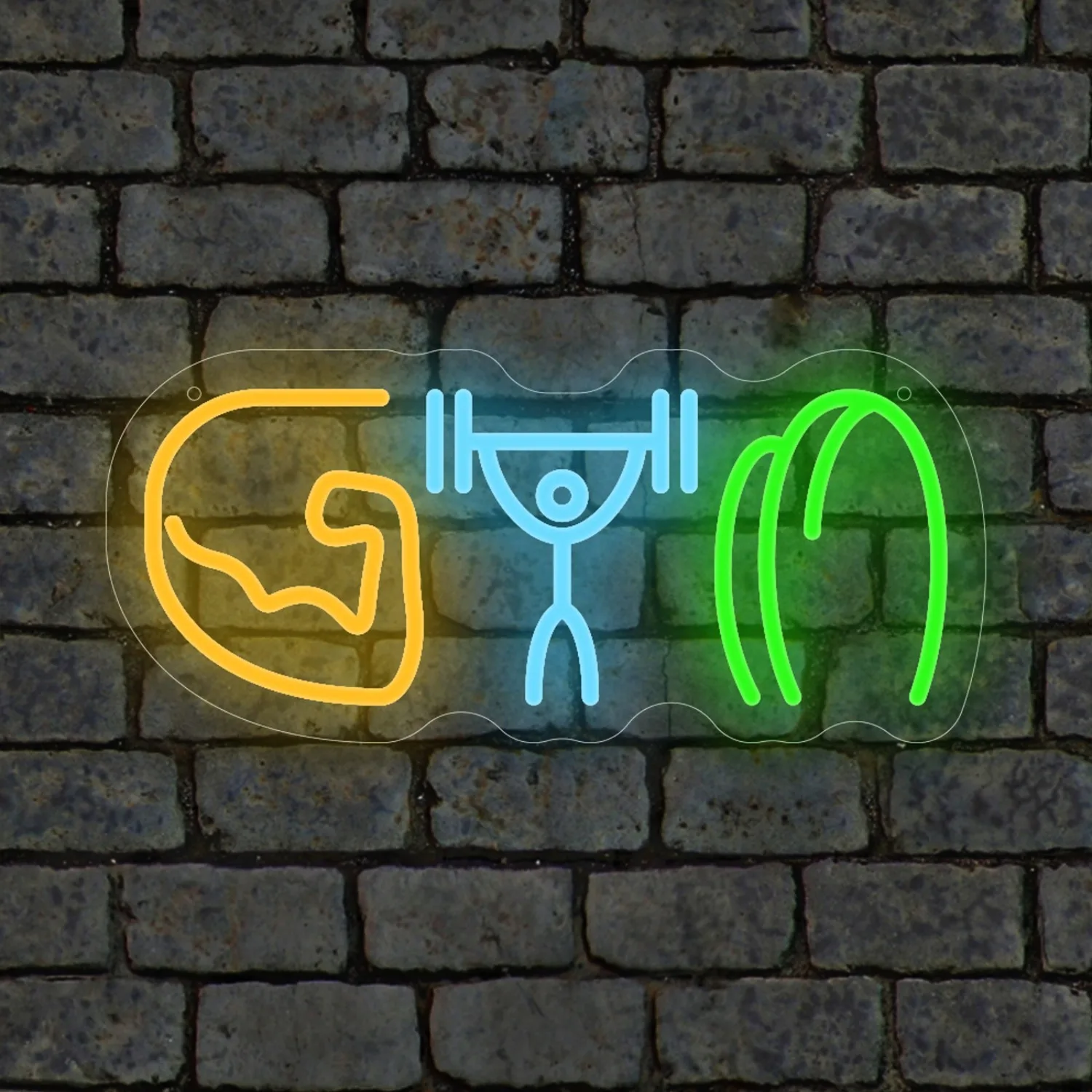 لافتة نيون للجيم، تصميم عضلات  - مراجعة Home Gym Neon Sign وسعره
