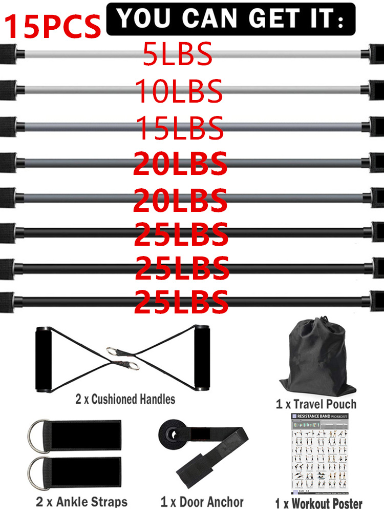شريط مطاطي مقاوم للتمارين الري - مراجعة Home Gym Equipment Set وسعره